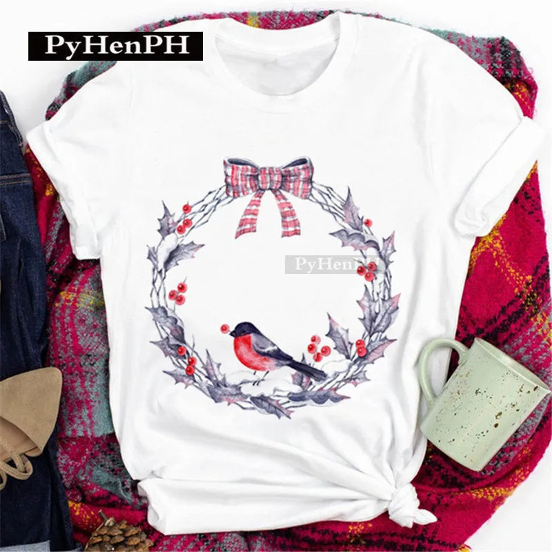 Merry Christmas T Shirt  Personalized and Exquisite Christmas Gift T-shirts and Clothes Women Clothing Aesthetic Clothes