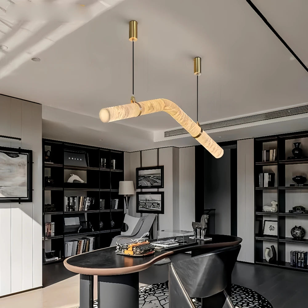 Luxury Faux Marble Chandelier Modern Minimalist  Pendant Light for Living Room Dining Room Bedroom Indoor Lighting Fixtures