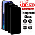 1~3PCS Anti Spy Tempered Glass For iPhone 17 17e 16e 16 15 Pro Max Privacy Screen Protector iPhone 15 14 Plus 13 12 11 Pro Max Antiespia Pelicula de Cristal Templado iPhone 17 Pro Max anti-peeping Protective Film