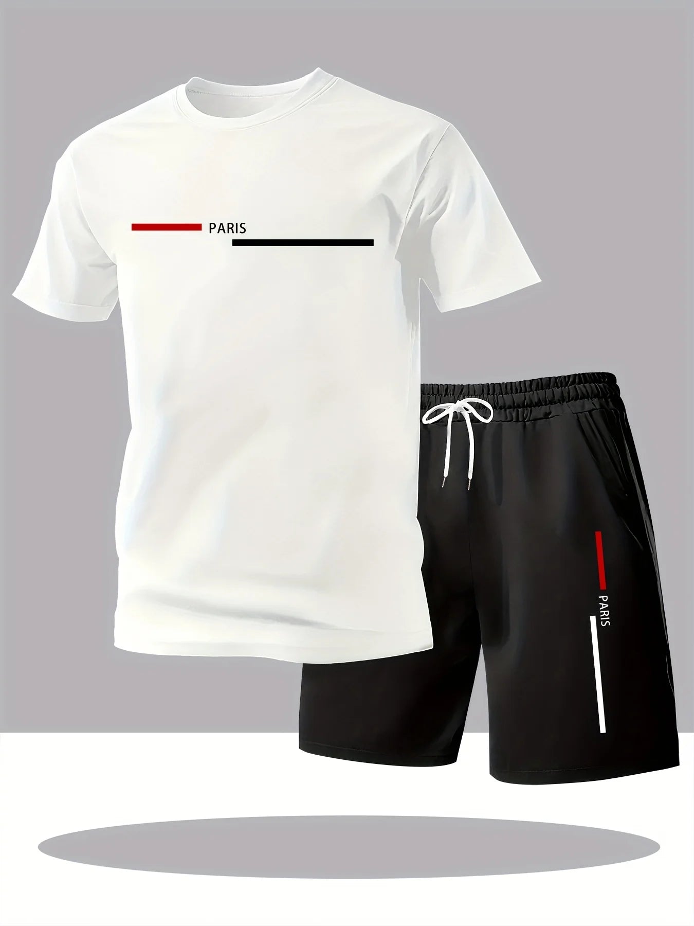 New men's sportswear set casual shorts and T-shirt set breathable modern two suitable for outdoor activities Men's clearance