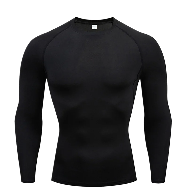 1/3 piece set of men's tight fitting sportswear, long sleeved fitness running top, cool and fast drying sports base shirt