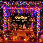 3.5M/7M/13M Solar Icicle Lights 8 Modes Outdoor Decorations Christmas Fairy String Lights for Xmas House Roof Party Wedding