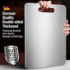 Titanium Cutting Stainless Boards for Kitchen Board 316 Steel Thickened Double Sided Food Grade Portable Fruit Meat Chopping