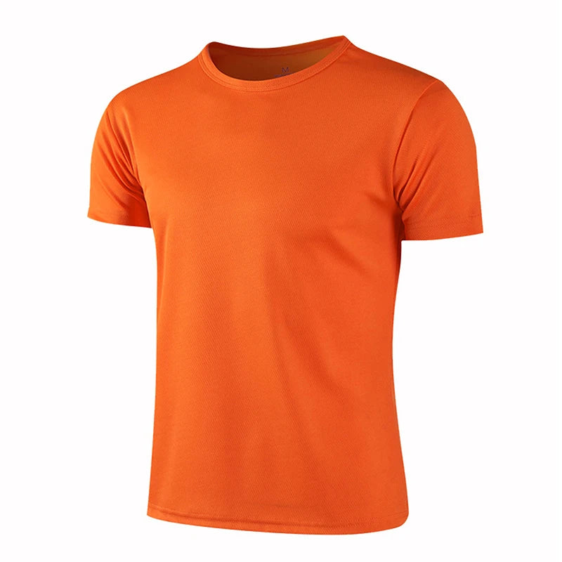 Quick-drying Round Neck Sport T-shirt Gym Fitness Shirt Trainer Running T-shirt Men Breathable Sportswear Women's Summer Suit