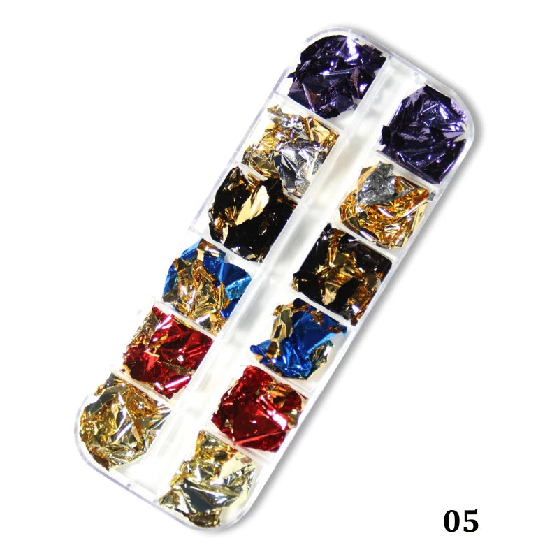 Holographic Sweet Love Heart Nail Art Glitter Sequins Shining Laser Fluorescence Star Butterfly 3D Nails Decorations Accessories