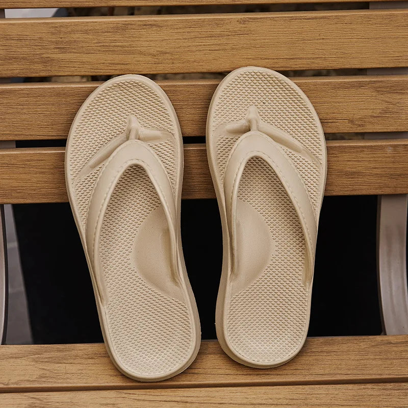 Women's Flip Flops Trendy Soft Sole Anti-slip Breathable Versatile for Any Outfit Men Beach Leisure Slippers Couple Shoes