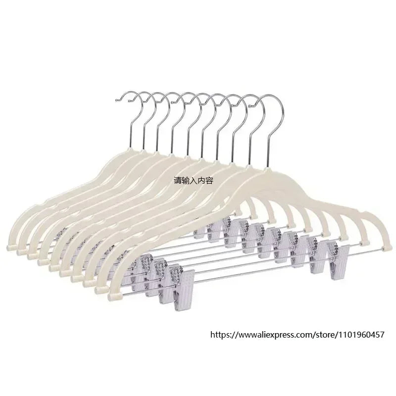 5 Pcs Multifunction Velvet Clothes Hangers with Clips Non-Slip Garment Suit Organizer for Closet Laundry Wardrobe Drying Rack