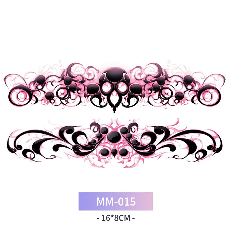 Sexy Succubus Tattoo Stickers Tatoo Waist Chest Woman Art Temporary Tattoos Waterproof Long-Lasting Fake Tattoos For Women