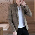 Short Party Men's Suit Jackets Coat Cropped Male Blazer Gray Summer Spring Clothes Luxury Designer Fashion 2025 Casual Vintage