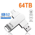 64TB USB 3.2 Flash Drives U Disk 2TB High Speed Metal Pendrive WaterProof Type-C Memoria USB Stick USB Drives 8TB 2TB 1TB