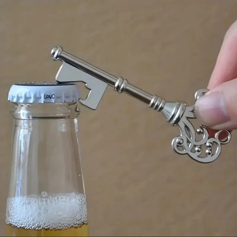 1pc, Bottle Opener, Vintage Crown Key Shape Bottle Opener,Suitable For Bar Or Household,Barware Tool,Wedding Gift,Kitchen Gadget