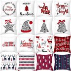 45cm Merry Christmas Cushion Cover Pillowcase 2023 Christmas Decorations for Home Ornament Happy New Year Christmas Decor