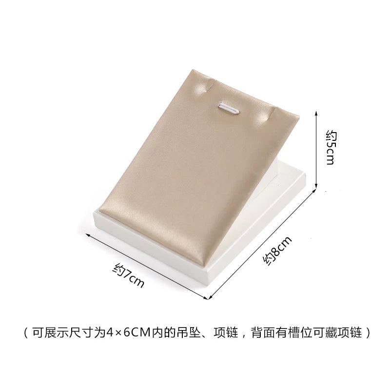 Champagne Leather Jewelry Set for Earrings Rings Display Stand Storage Organizer for Fashion Women Bracelets Necklaces Tray
