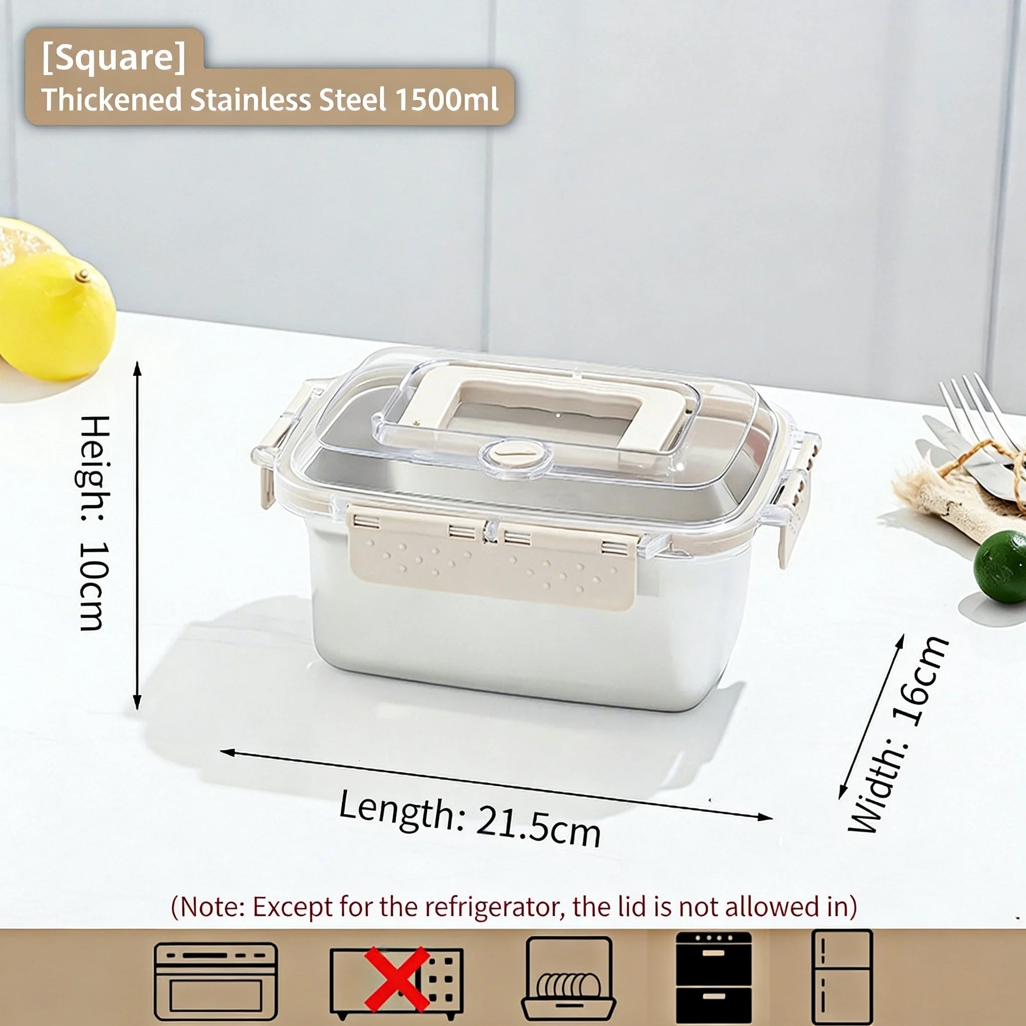 Leakproof Stainless Steel Bento Box Large Capacity Microwave Safe Portable Lunch Box Food Storage Container