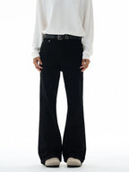 Men's Flared Pants Solid Stretch New Slim Wide Legs Fashion Trousers Hip Hop Casual Hippie Pants Male Streetwear