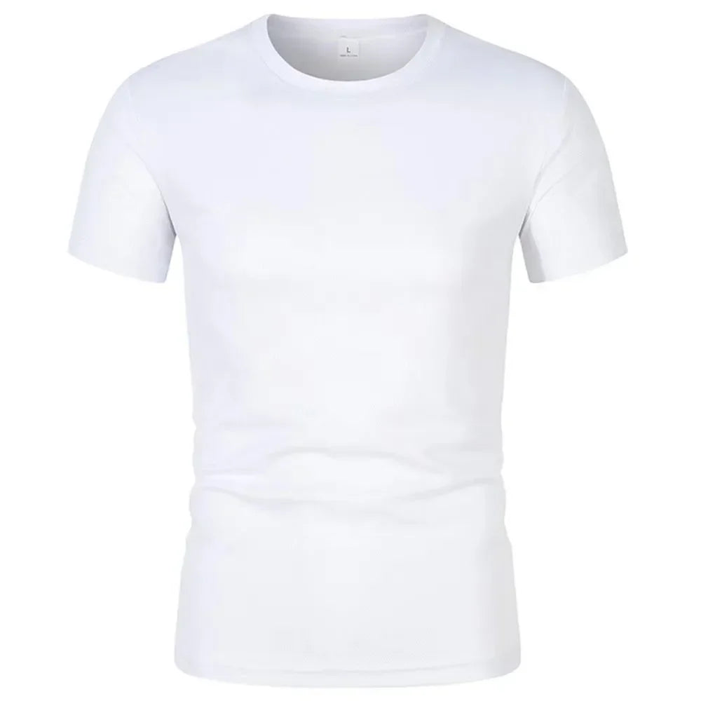 2026 New Running T-shirt Men's Summer Fashion Round Neck Comfortable Breathable Short Sleeve Fitness Exercise Speed Drying Top