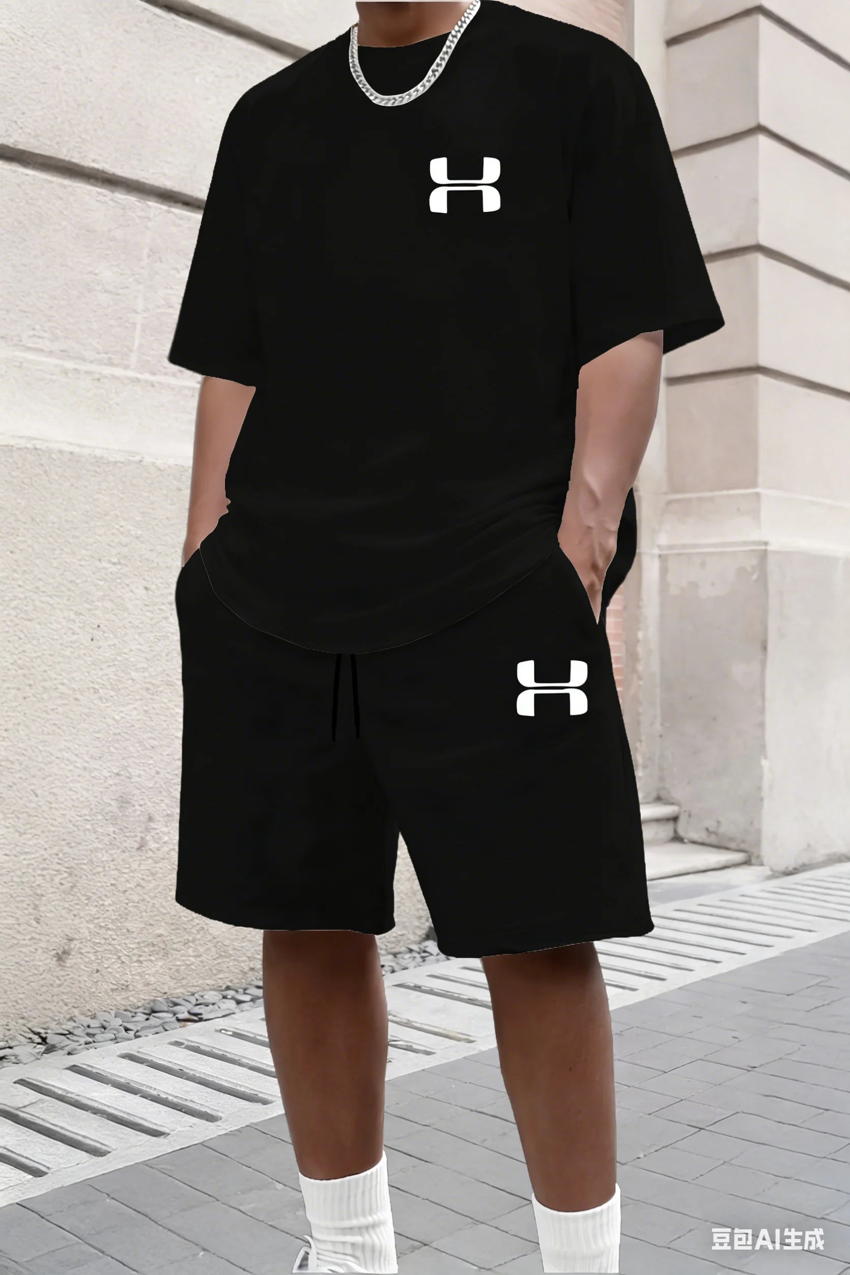 2026 New Men's Sportswear Short Sleeved T-shirt and Sports Shorts Summer Casual Jogging Pants Set Men's Two-piece Set