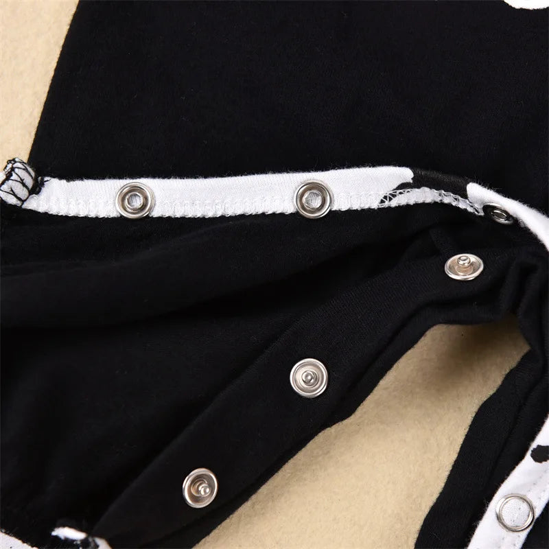 Newborn Infant Baby Girl Boy Clothes  Halloween Baby Romper Long-Sleeve Hoodies Cotton Nightmare Print Jumpsuit 0-18Months