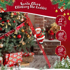 Christmas Electric Santa Claus Climbing Bead Toy Decoration for Children Gift Mall Display Holiday