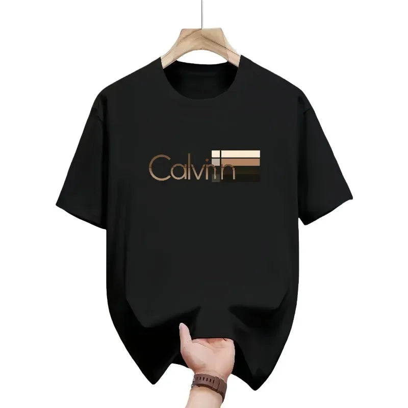 Men's summer casual sports round-neck short-sleeved T-shirt, fashionable and versatile for outdoor sports