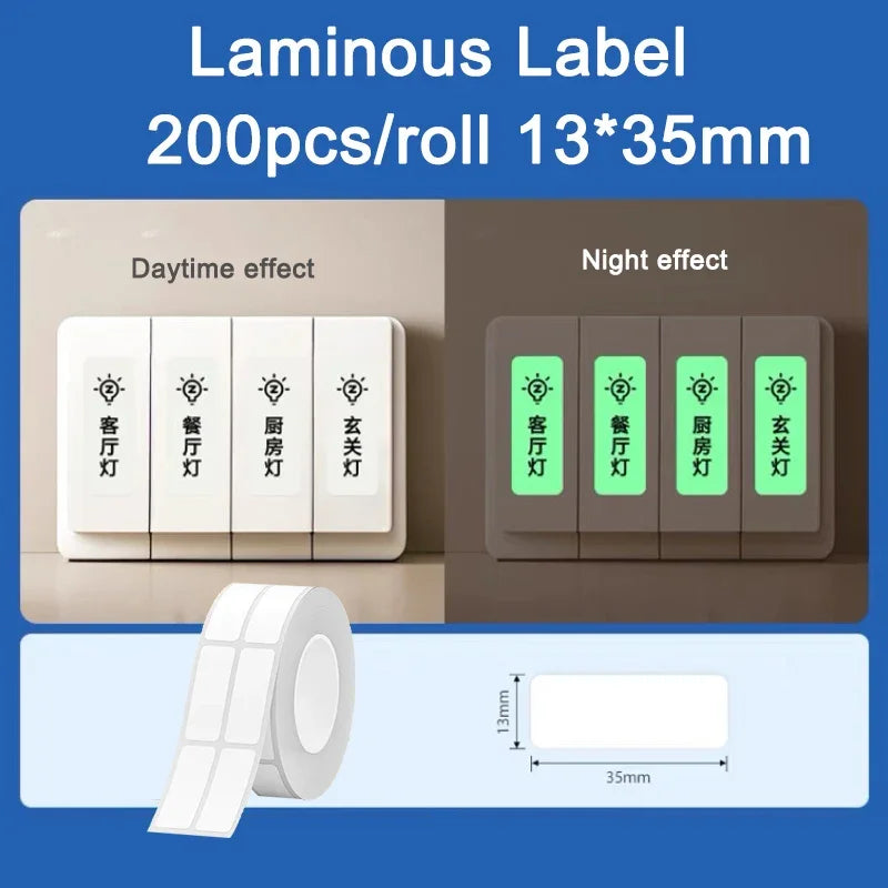 Niimbot B1/B21/B3S/B203 Luminous Label Sticker Self-adhesive Sticker Glow-in-the-dark Sticker