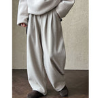 2025 Women Winter Autumn Thick Pants High Waist Wide Leg Warm Woolen Pants Fashion Clothes Vintage Pants Female Trousers