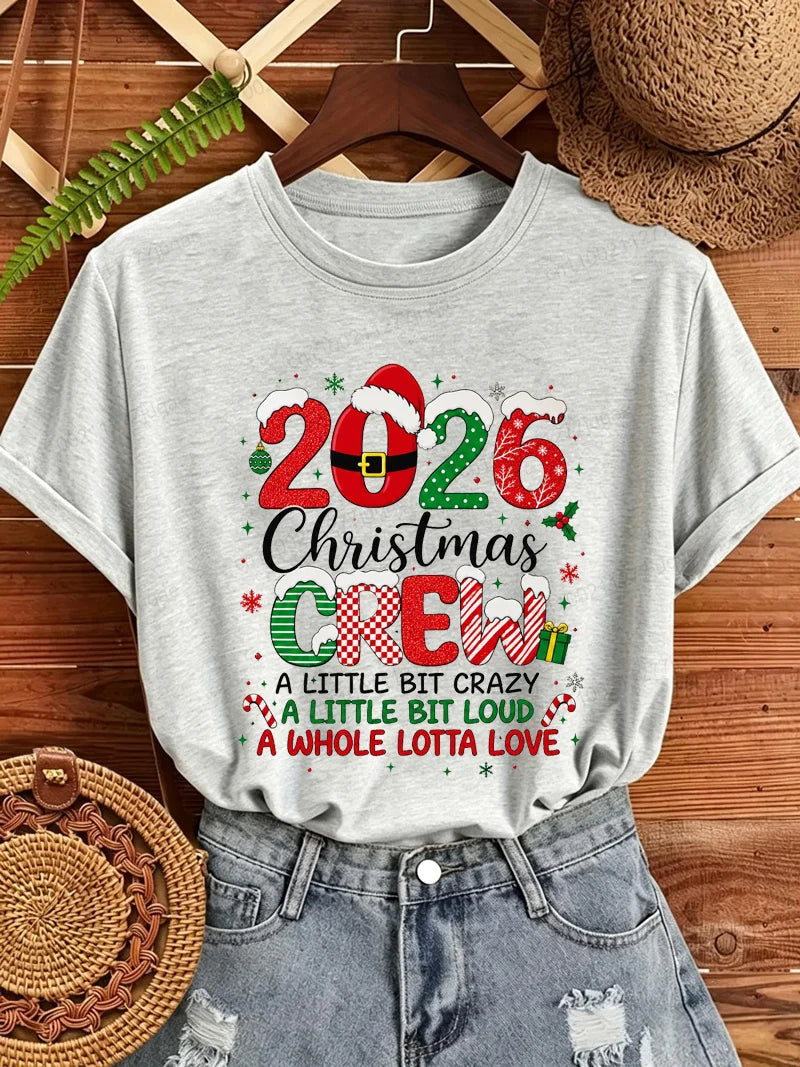 2026 Family Christmas Crew Matching T‑Shirt Making Memories Together Funny Xmas Graphic Tee Family Holiday Party Gift Tops