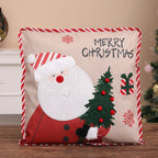 Christmas 3D Cushion Cover Snowman Santa Elk Pattern Pillowcase Sofa Cushion Covers for Home 2026 New Year Christmas Decorations