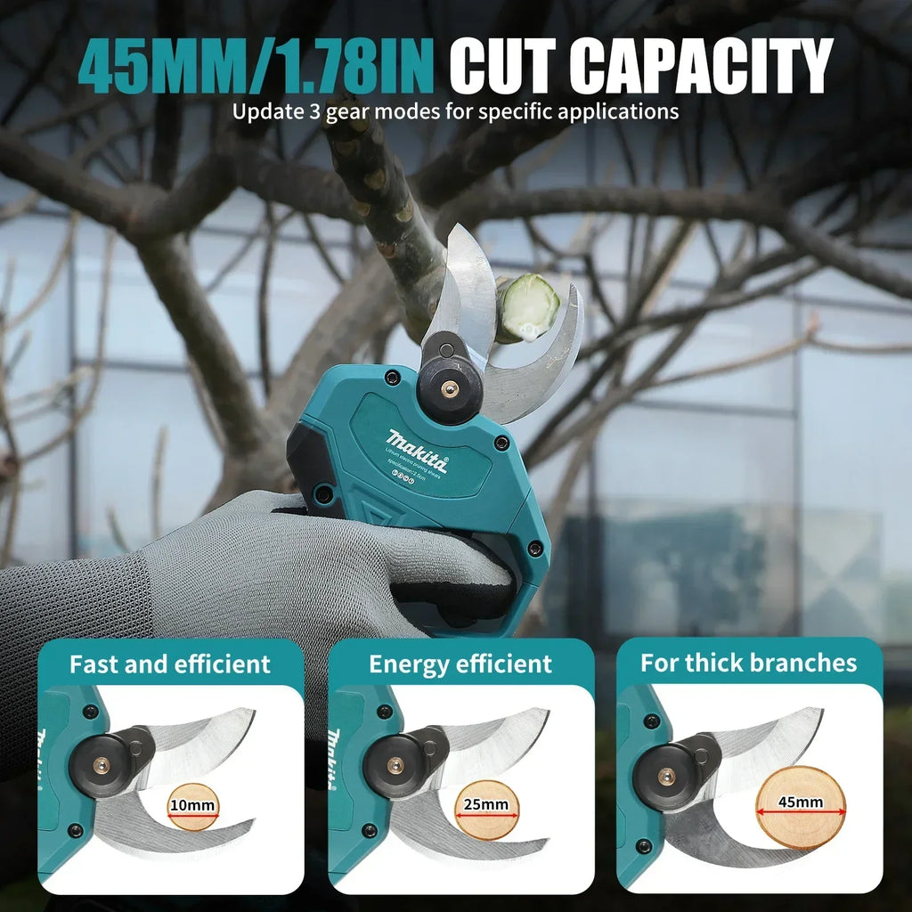 Makita MPP569 18V Brushless Cordless Pruning Shears:Perfect Tool for Easy and Accurate Fruit Tree&Branch Trimming in Gardens