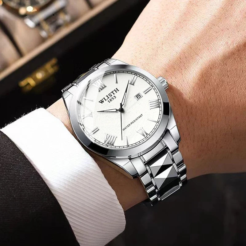 Business Watches male Quartz Wristwatch Leather Strap Mens Watches Fashion Retro Clock Real Boy Girl Birthday Valentine Gift