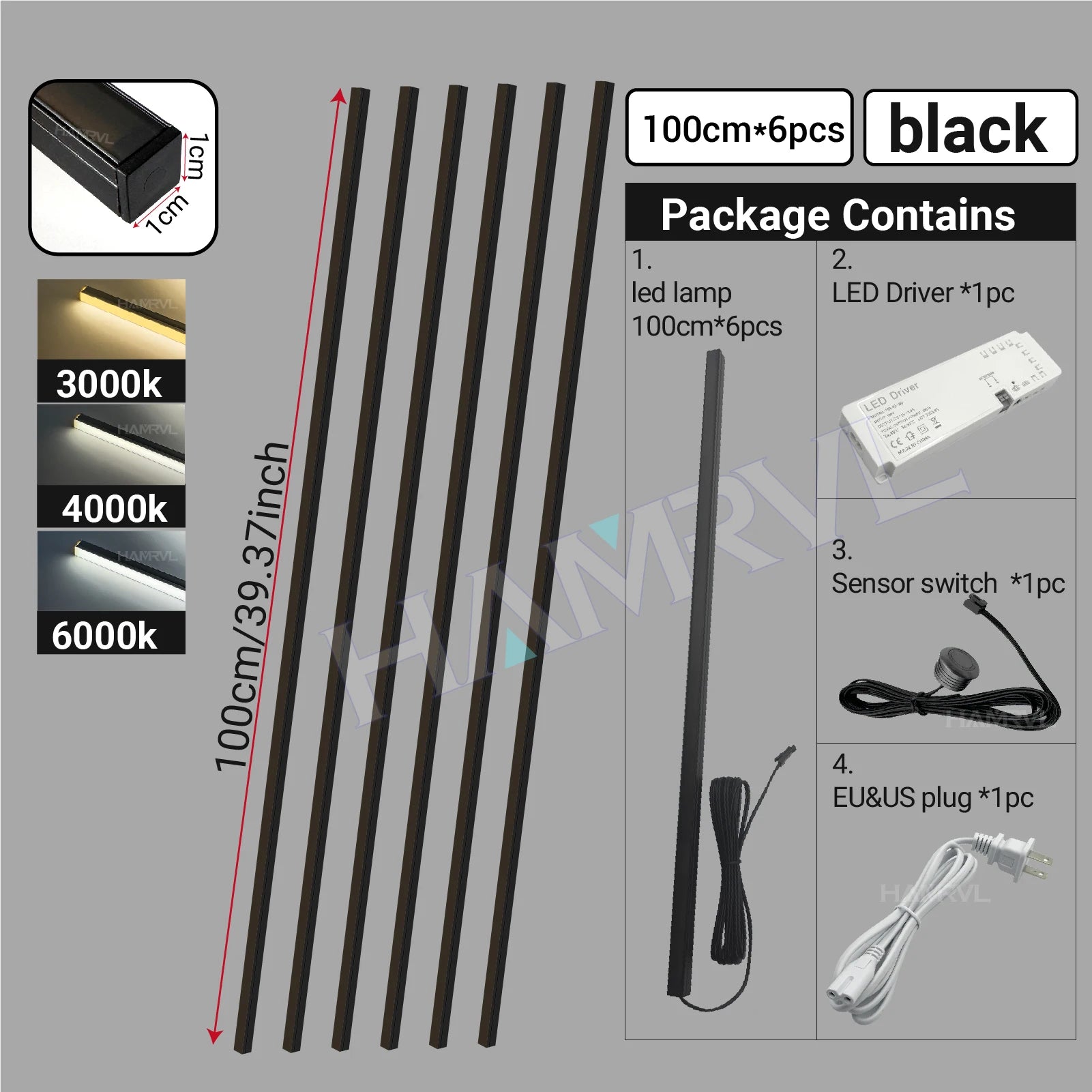 LED Recessed Lighting LED Strip Light for Wood Slat Wall Panel in Parallel with Touch Sensor, Self-Adhesive for Slat Wall Decor