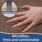 Bathroom carpet 3-piece set soft, absorbent, non-slip, microfiber toilet mat, U-shaped foot pad