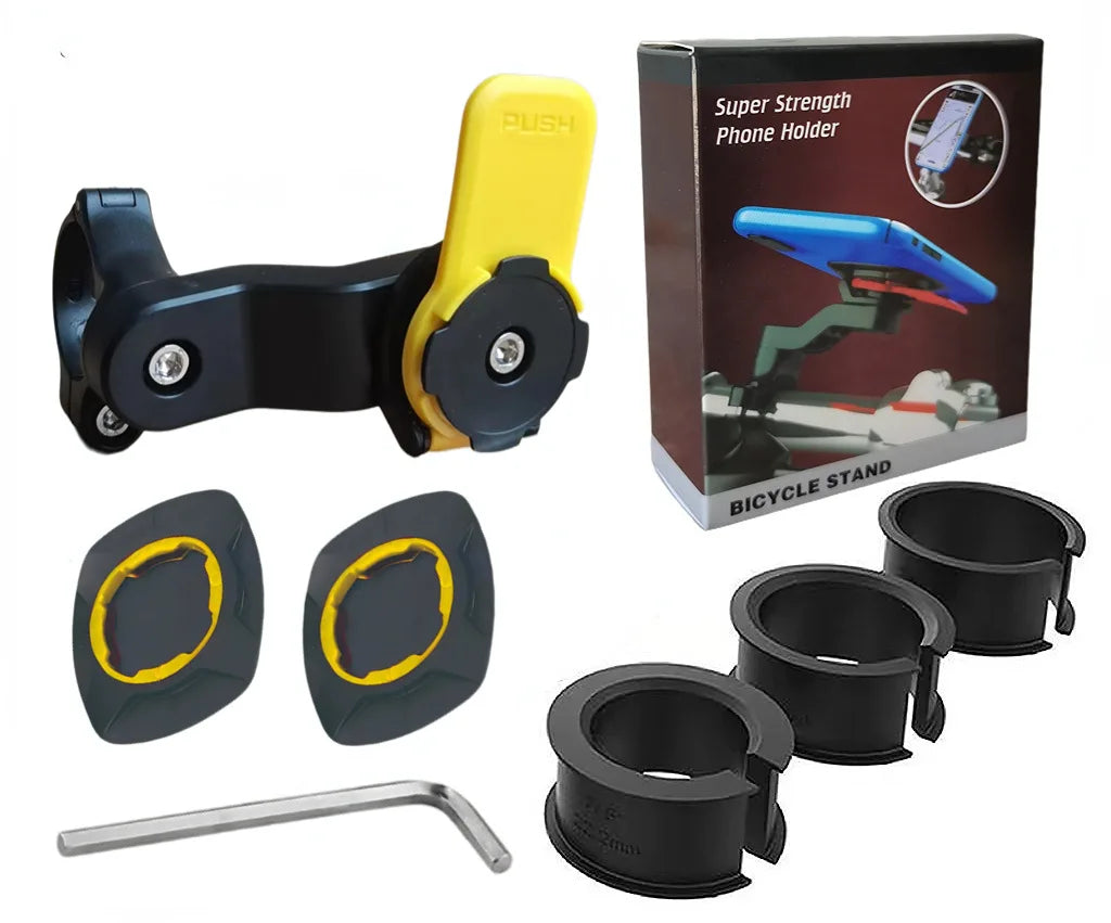 Motorcycle Phone Holder 360° Rotatable Bike Phone Support Anti-Shock Outdoor Riding Navigation Phone Bracket Cycling Accessories