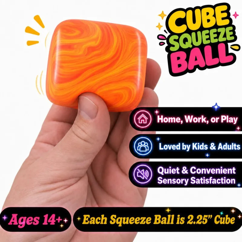 Ice Cube Shape Slow Rise Sensory Fidget Toys Anti-Stress Blocks Stress Relief Jigsaw Pressure Relief Souvenir for Kids & Adults