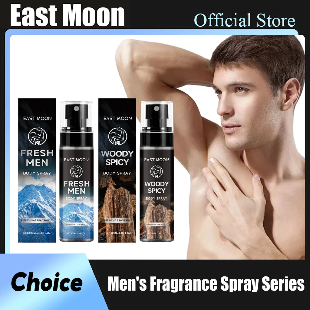 East Moon Sandalwood Men's Fragrance Spray Long Lasting Refreshing Aroma Reduce Sweat Odor Remove Underarm Adult Deodorant Spray