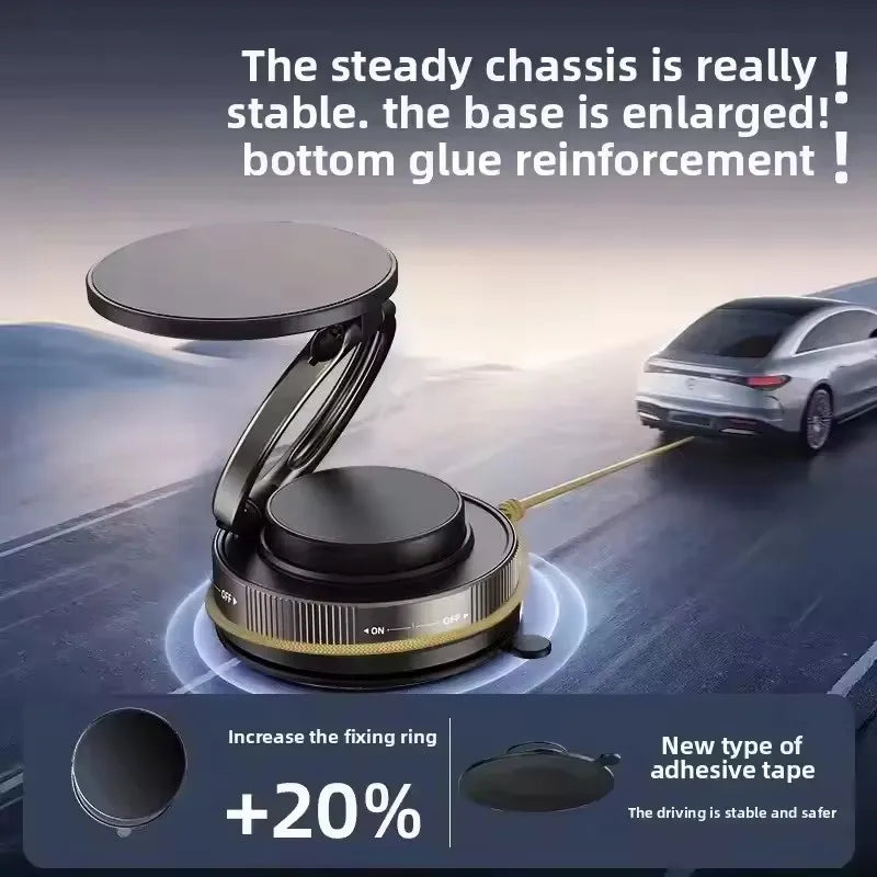 Newest 360 Degree Rotating Magnetic Mobile Phone Holder Vacuum Suction Cup Strong Magnetic Adsorption Car Phone Stand