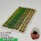Micro Miniature Grass Cluster Model Sand Scene DIY Material Realistic Grass Tuft Miniature Grass Bushes Plant Cluster Scenery