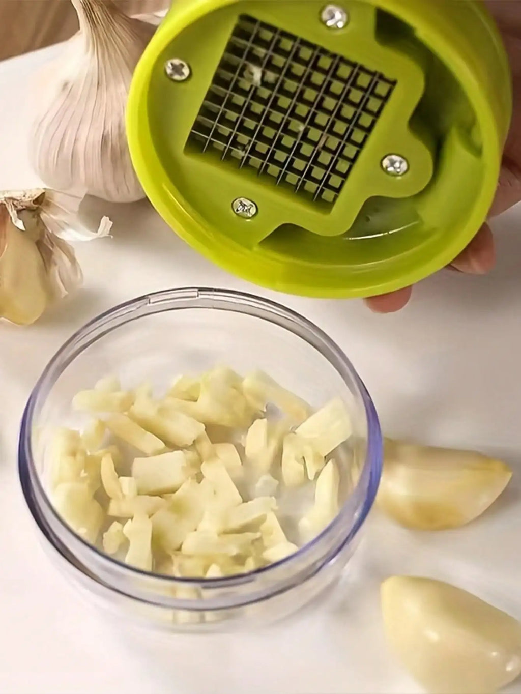 2pcs/1pc Manual Garlic Press And Grinder - Multi-Functional Kitchen Tool, Can Be Used For Chopping,  Suitable For Home, Restaurant, Outdoor And Food Truck Use, Portable Handheld Design, Plastic And Garlic Clove Grinder sh2604