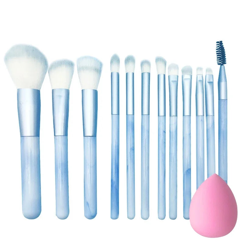 12pcs Professional Makeup Brush Set Premium Synthetic Foundation Concealer Powder Eyeshadow Blush Brushes Hygienic Beauty Tools