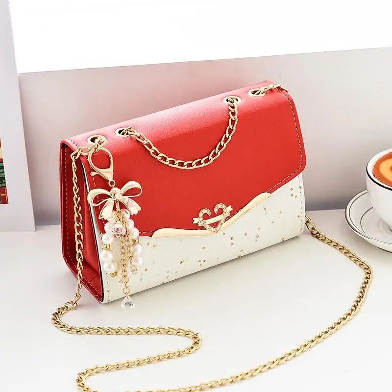 Korean Version Women's Crossbody Bag Sequin Chain Shoulder Bag Mobile Phone Bag