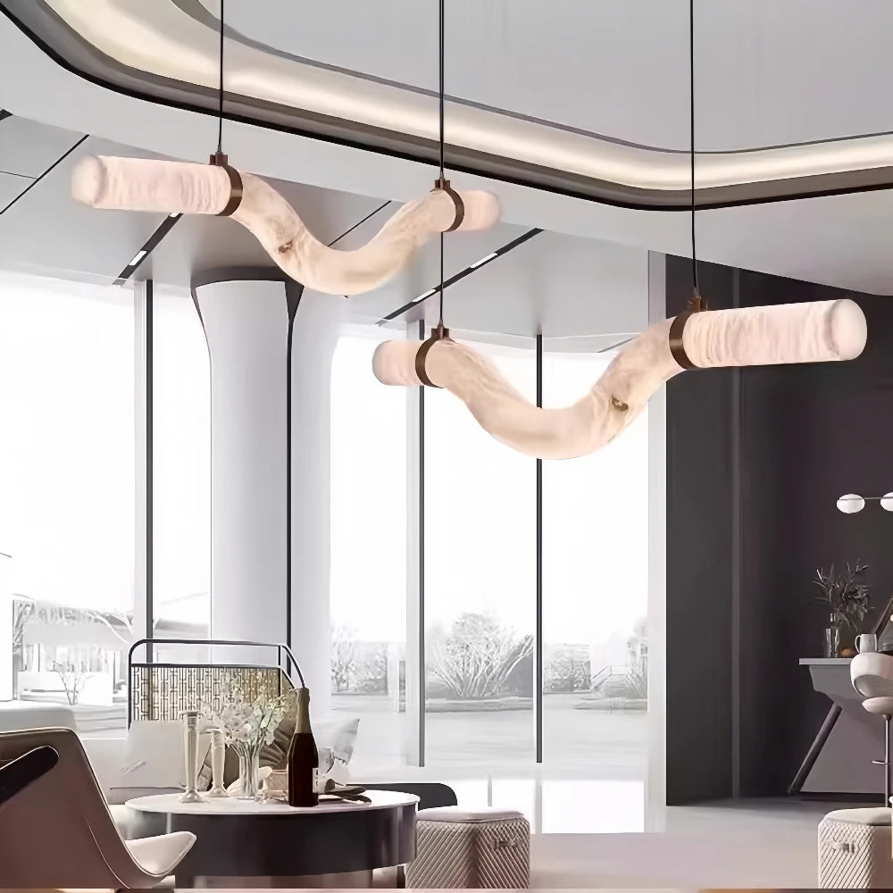Luxury Faux Marble Chandelier Modern Minimalist  Pendant Light for Living Room Dining Room Bedroom Indoor Lighting Fixtures