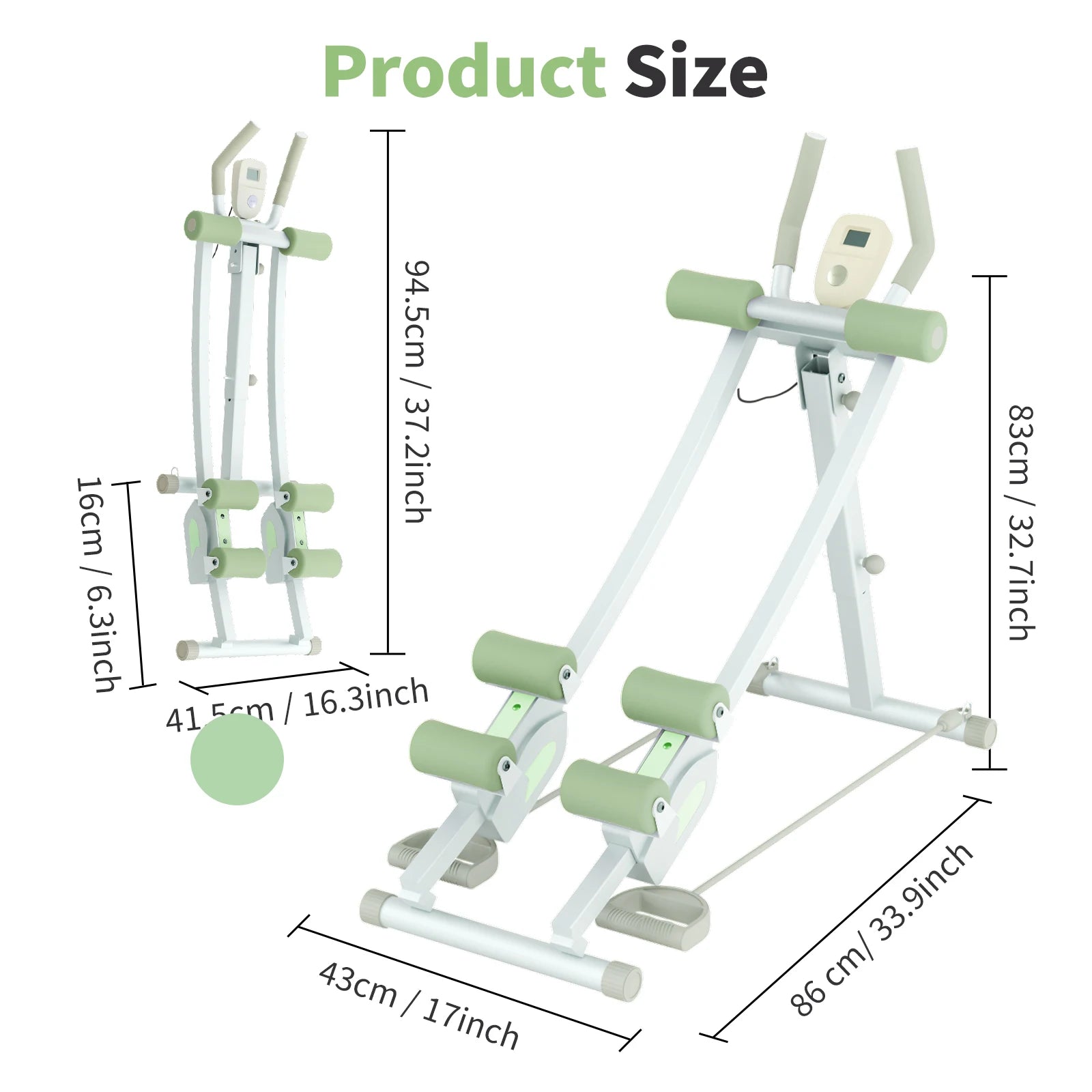 Abdominal Curling Exercise Machine Adjustable Dual Track Fitness Equipment Coaster Foldable Trainer Workout Core Ab For Home Gym