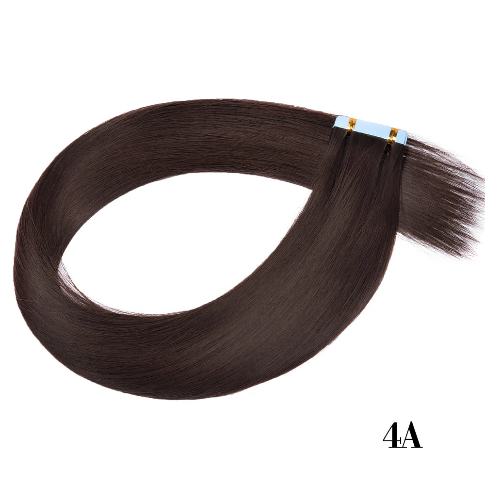 Synthetic Straight Tape In Hair Extensions 10pcs Natural Hair Extension 24inch For Women Invisible Double Sided Free Style