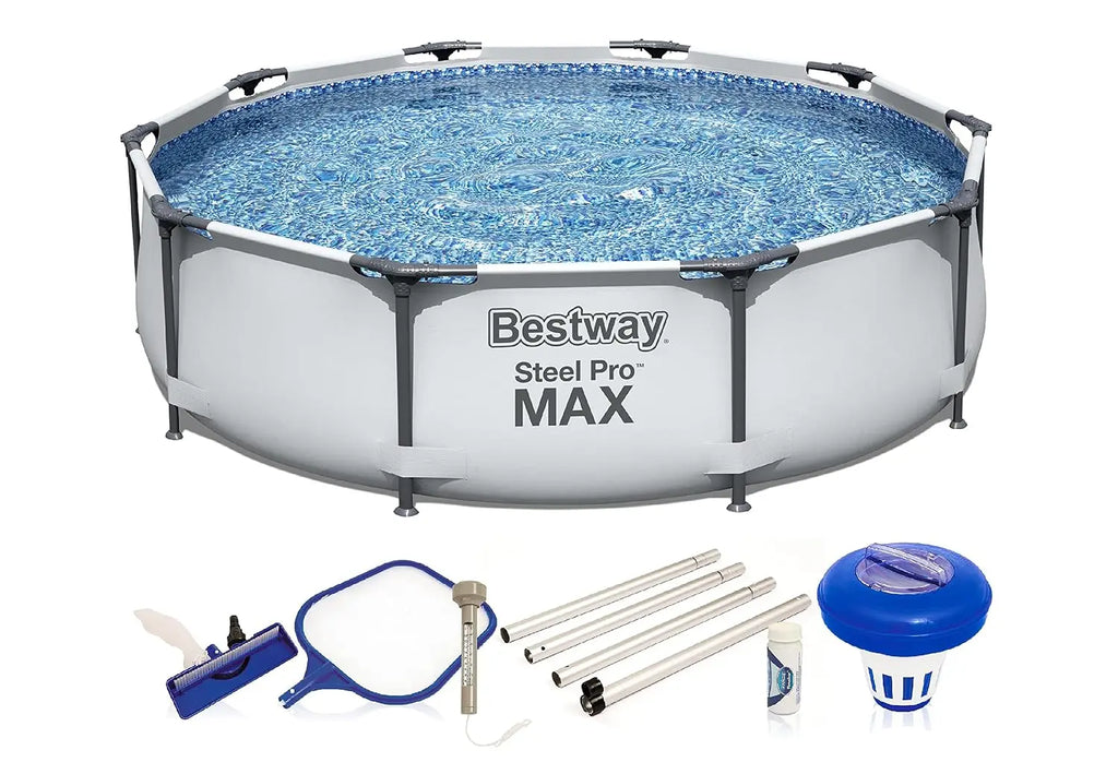 Swimming Pool Steel Pro MAX 56406 - FrameLink System - Easy to assemble  305 x 76 cm Incl. Cleaning Kit, Customized