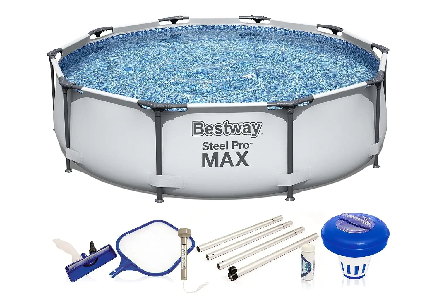 Swimming Pool Steel Pro MAX 56406 - FrameLink System - Easy to assemble  305 x 76 cm Incl. Cleaning Kit, Customized