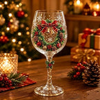 Christmas Gifts Santa Claus Christmas Wine Glass Snowman Transparent Clear Stemmed Cup Funny 3D Creative Tall Glass Table Decor