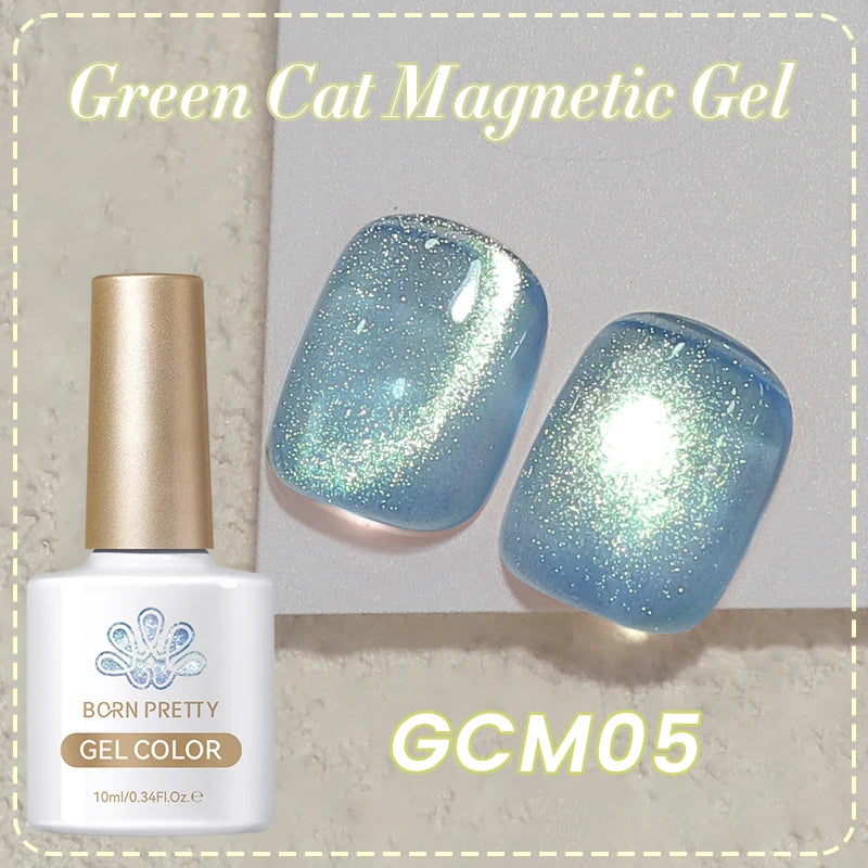 BORN PRETTY 10ml Cat Magnetic Gel Sparkling Semi Permanent Soak Off Manicure UV Gel Nail Art Varnish Autumn Winter Gel Nails