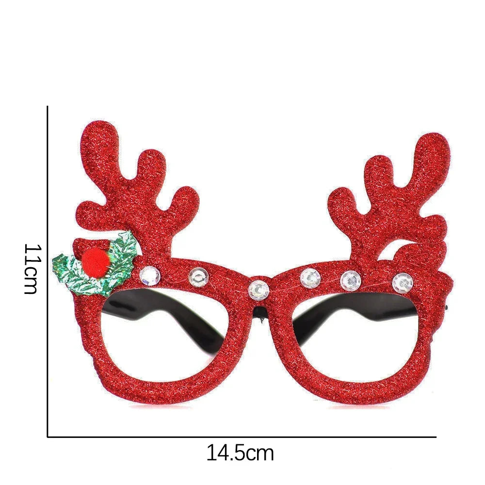Christmas Glasses Santa Claus Xmas Tree Snowman Plastic Glasses Kid Gift Xmas Party Supplies Photo Props Christmas Decoration