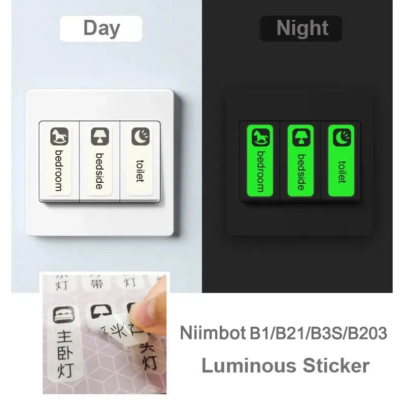 Niimbot B1/B21/B3S/B203 Luminous Label Sticker Self-adhesive Sticker Glow-in-the-dark Sticker