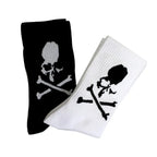 New Fashion Men Socks Cotton White Black Socks Women skateboard socks creative Halloween bone Long Socks Basketball Socks